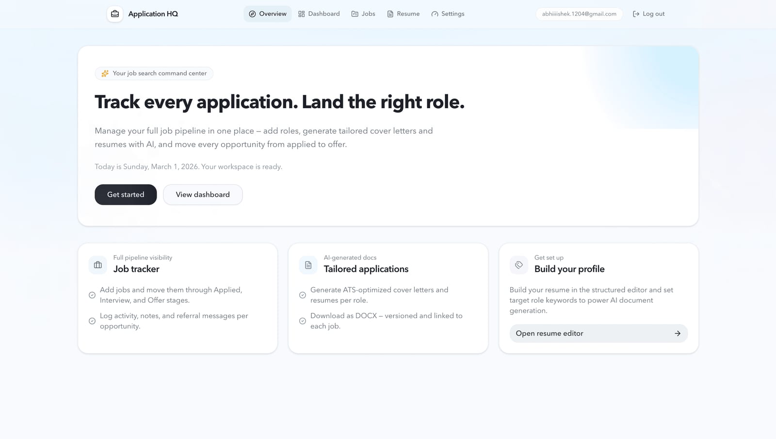Application HQ — product screenshot
